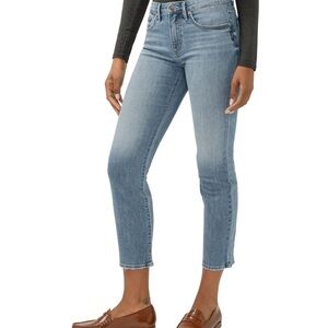 Women’s silver ankle jeans ibister high rise straight Nwt 32/27 light wash